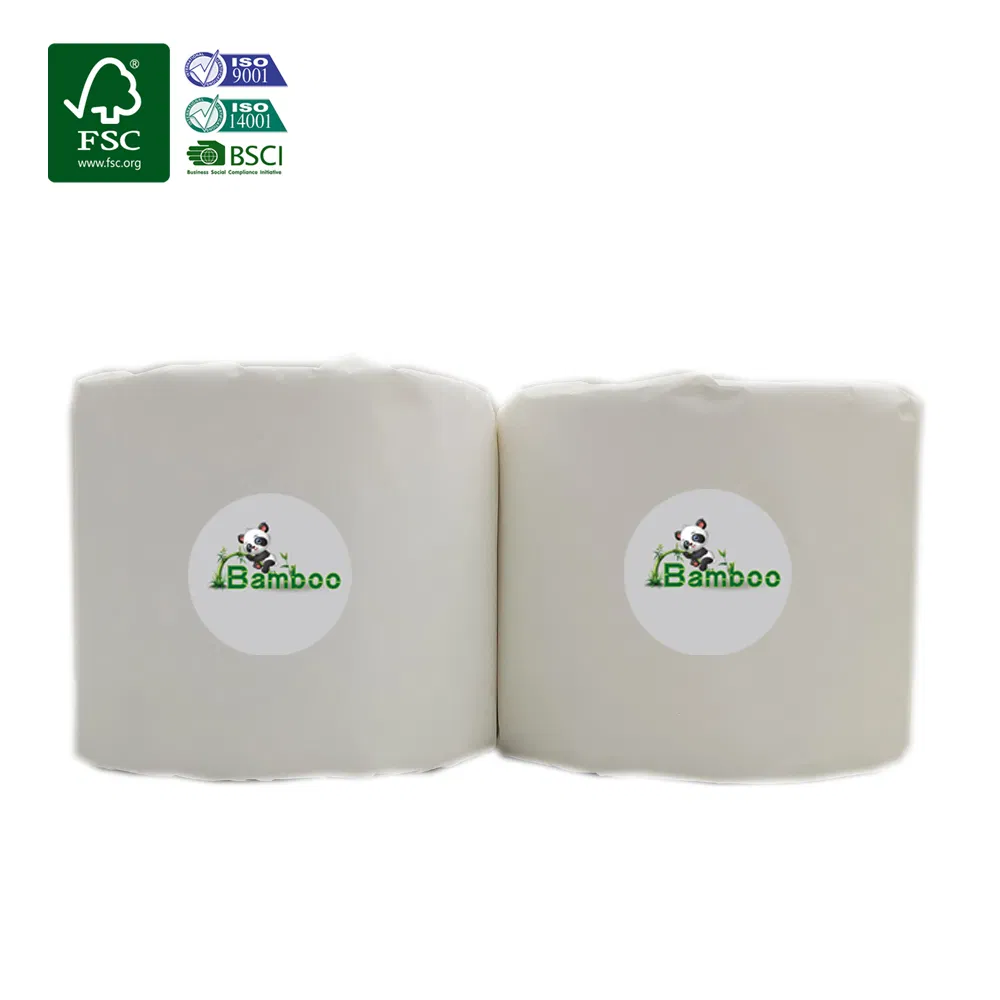 FSC BSCI Certified Custom Unbleaching Soft Virgin Bamboo Pulp Toilet Printed Tissue Paper