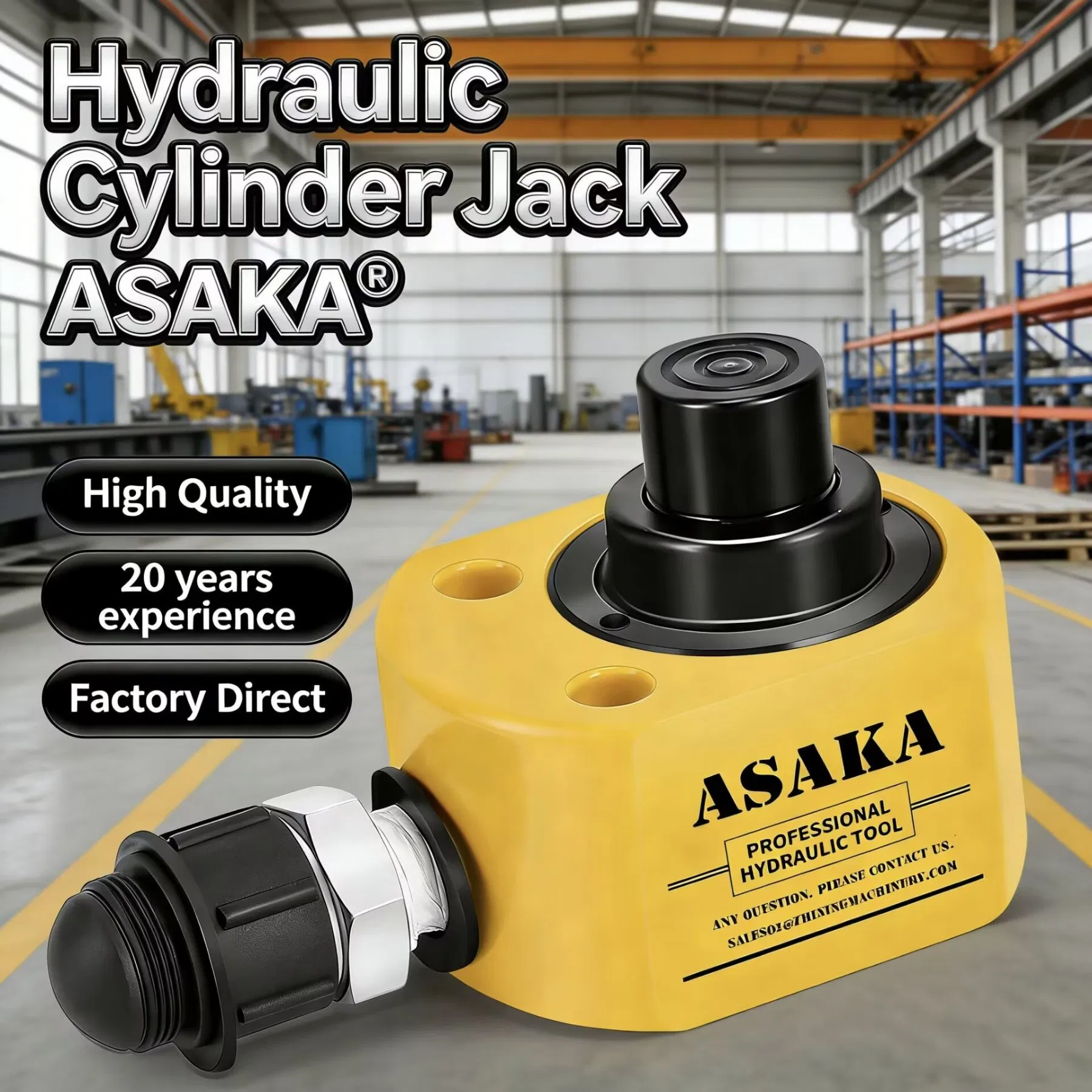 Heavy Duty Hydraulic Cylinder Jack, Multi-Stage Long RAM for Industrial Lifting