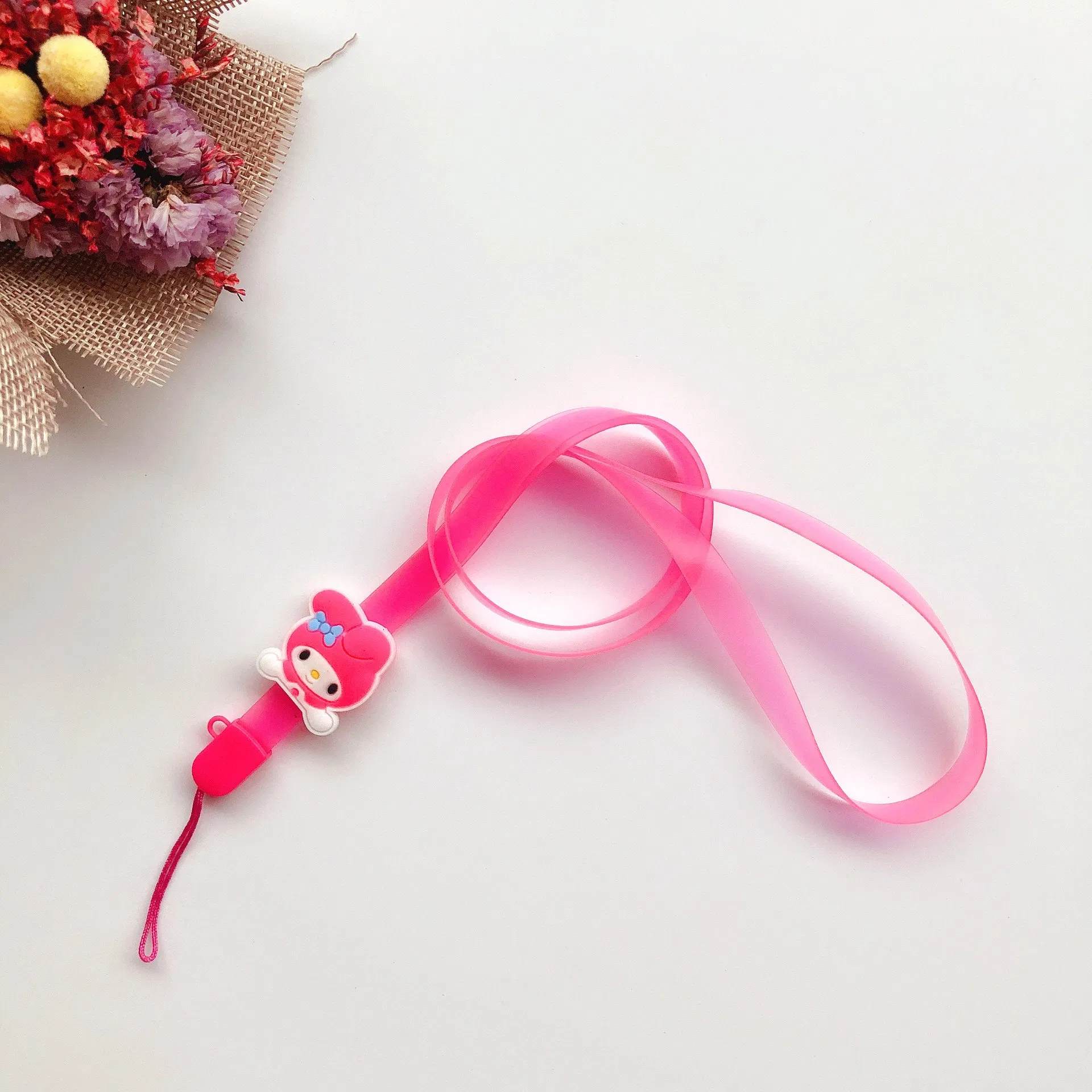 15*900mm Vape Electronic Cigarette Stick Neck Line Transfer Lanyard with Rubber Holder