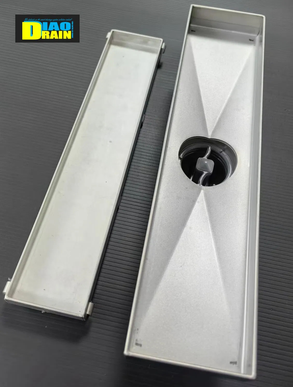 Premium Stainless Steel Linear Shower Drain with Sloped Channel Odor Free Big Flow