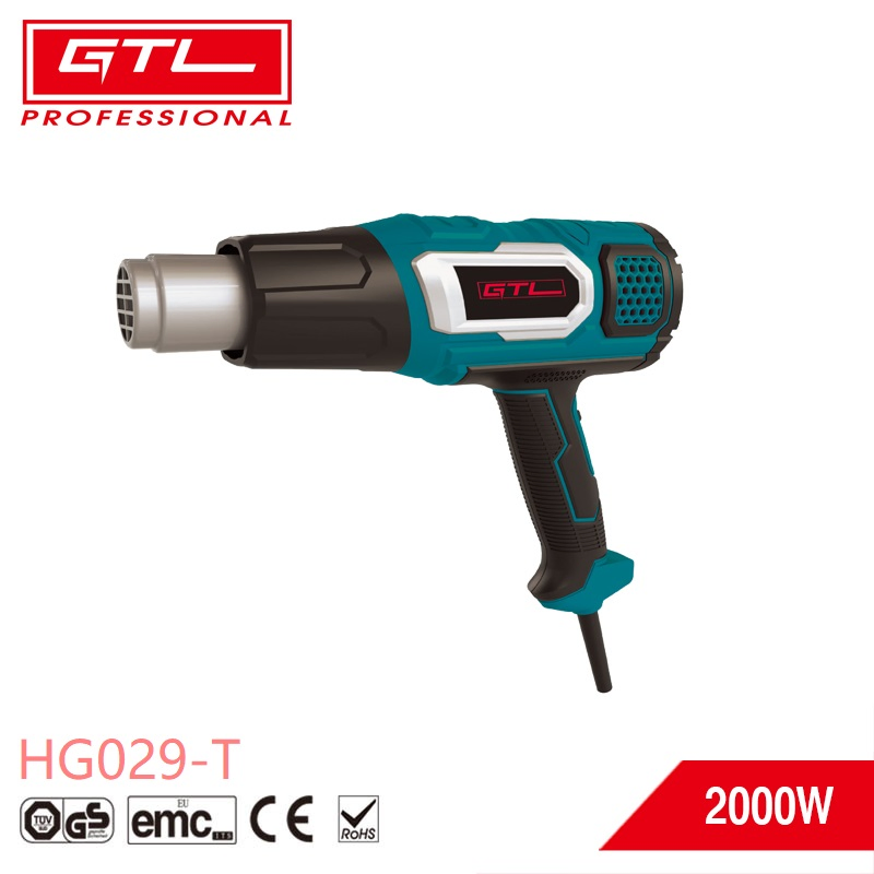 Nylon Shell 60-350/60-600 Air Temperature Heat Gun 2000W 110V/230V Dual Air Flow Electric Hot Air Gun with 2 Temperature Modes (HG029-T)