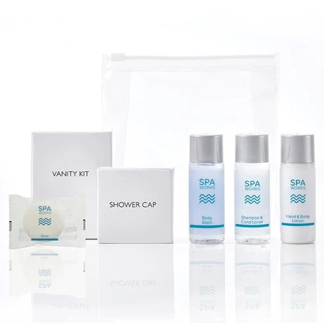 Wholesale Disposable Star Hotel Bathroom Personal Care Disposable Hotel Toiletries Shampoo Set