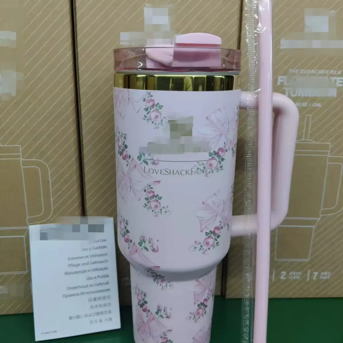 Термос 40 oz с трубочкой, двойные стенки 304 нерж. сталь