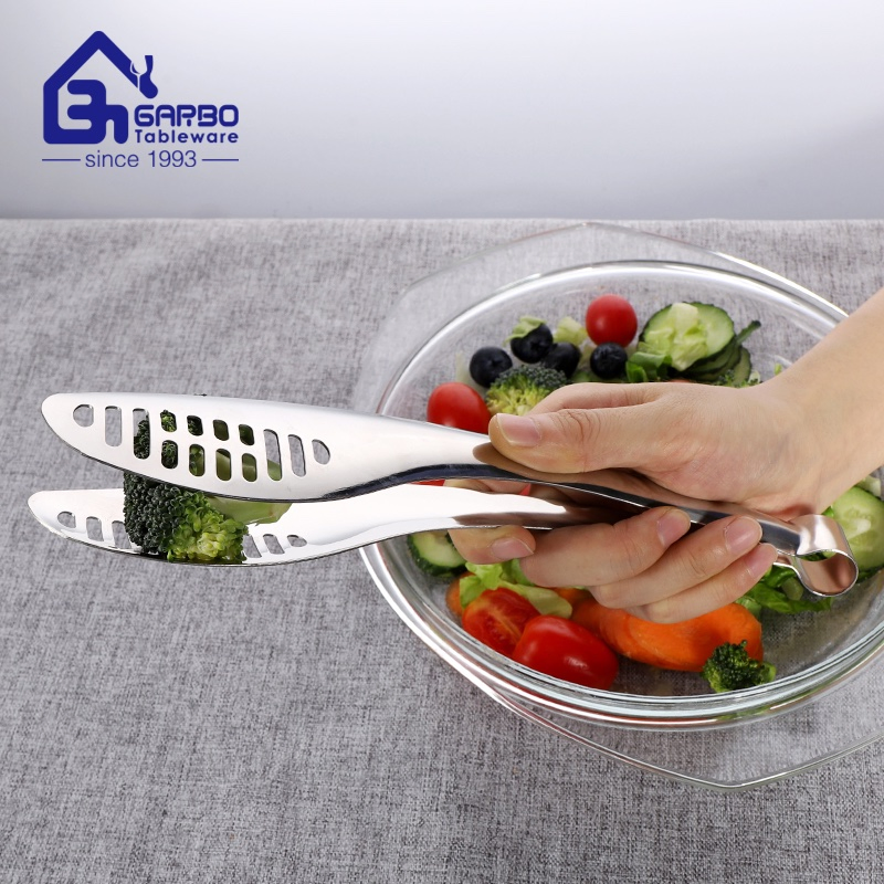 Food Grade Stainless Steel Food Serving Tongs Metal Tongs for Bread Steak Food Tongs Matt Finishing or Mirror Polish with OEM Logo Multi-Function Food Tongs