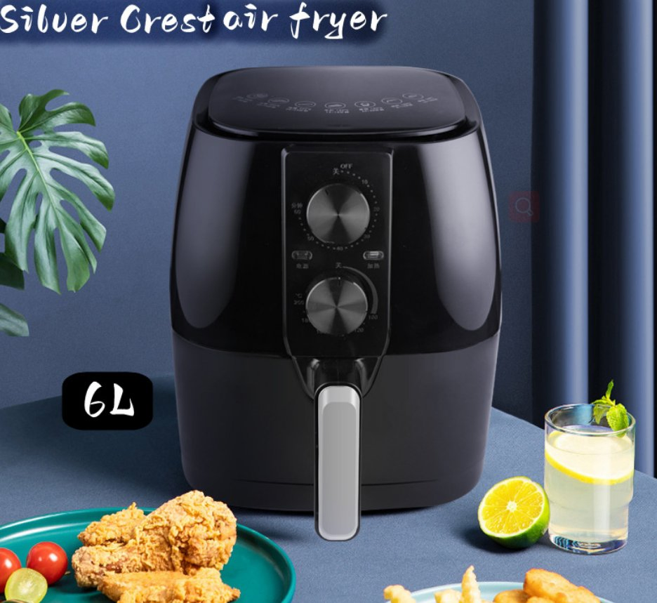 Low Cheap Price Mechanical Manual Air Fryer Manual Fryer Silver Crest Oven Airfryer Africa Ghana Nigeria Market Wholesale 6L Manual Air Fryer 8L