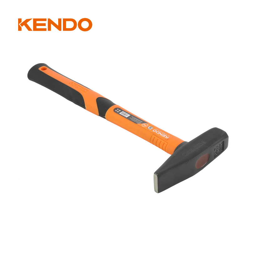 Kendo Fiberglass Handle Machinist Hammer Ergonomic with Lanyard Hole, Enhanced on Grip Comfort and Prevent Slippagee