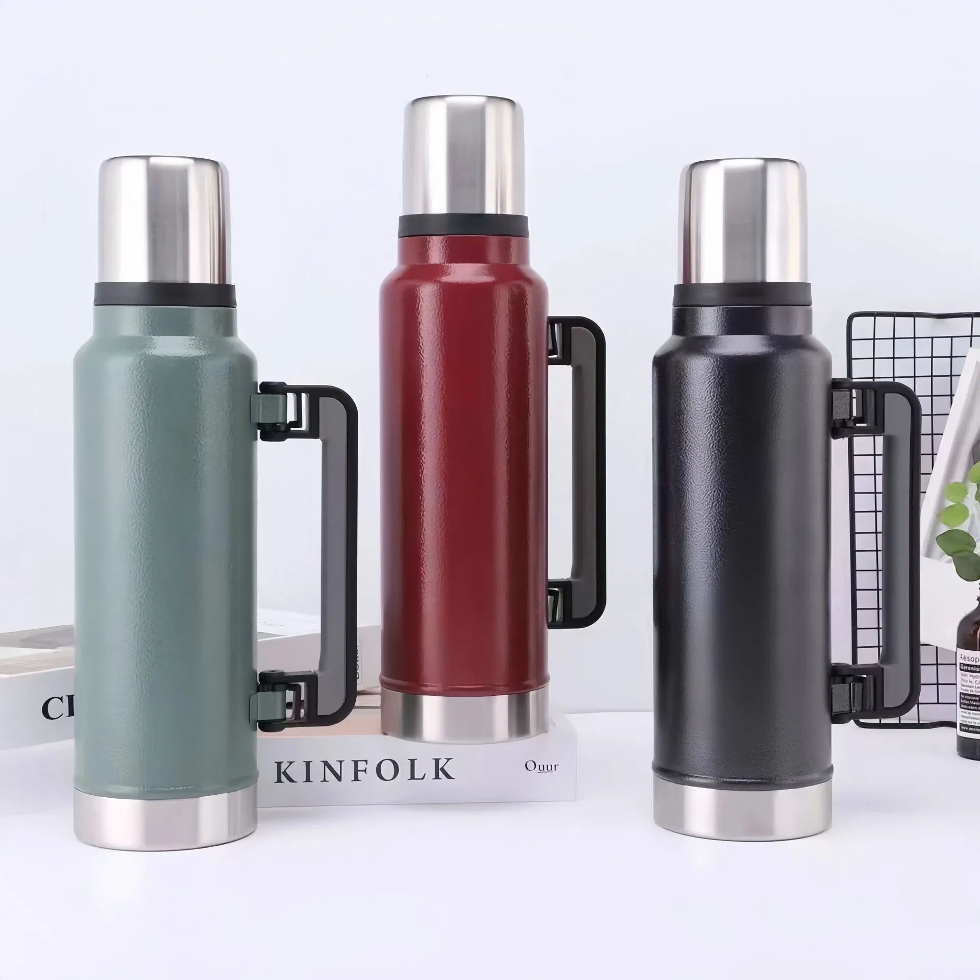 1300ml Stainless Steel Insulated Bottle for Travel with BPA Free Cup Vacuum Thermoses with Handle