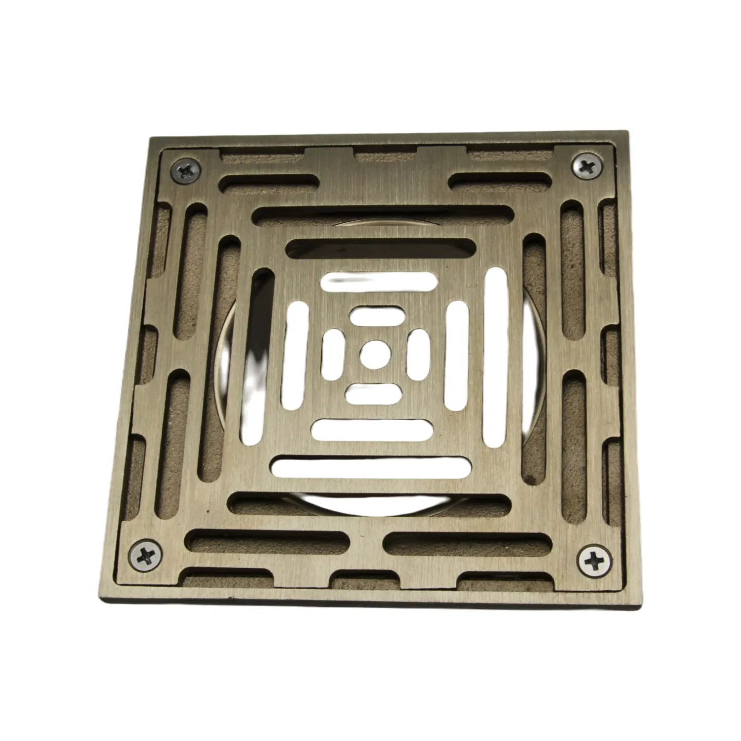 OEM 15*15cm Polished Brass Shower Drain