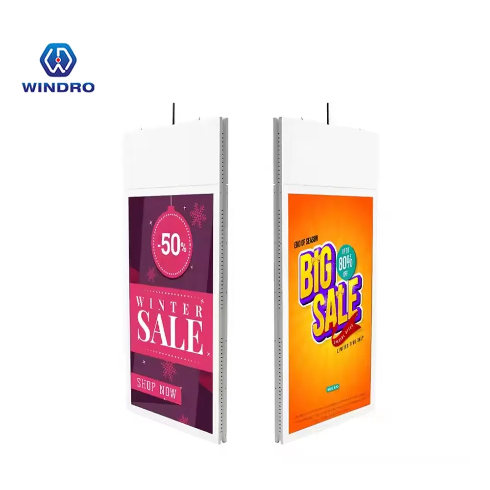 Двусторонний настенный LCD дисплей Android 43-65 дюймов