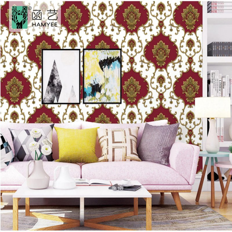 0.53*10m Luxury Waterproof Decorative Films PVC Waterproof Wallpaper for Walls