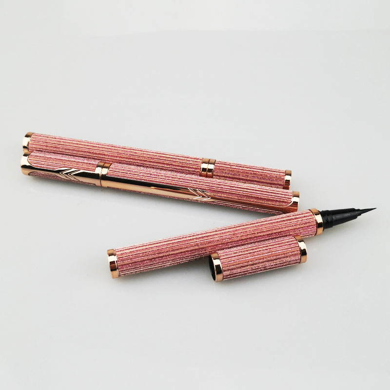 OEM Red Brown Stripes Non Halo Dyeing Waterproof Durable Dry Cool Black Eyeliner