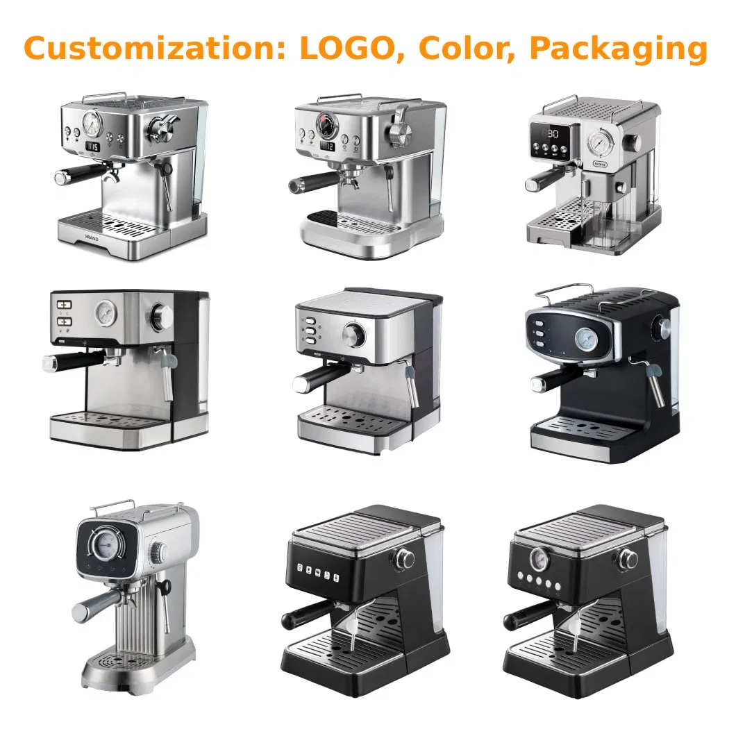 15 or 20 Bar Espresso Coffee Machine with Steam Wand Stable Temperature Control