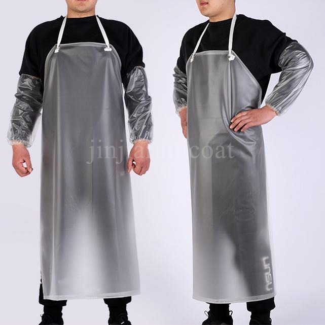 Wholesale PVC Halter Apron Wear-Resistant Acid-Base Resistant Cleaning Transparent PVC Apron