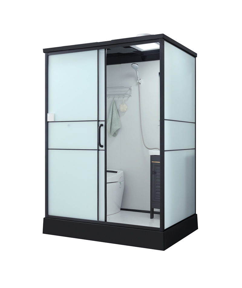 Complete Shower Enclosure with Wash Basin Cabinet and Toilet