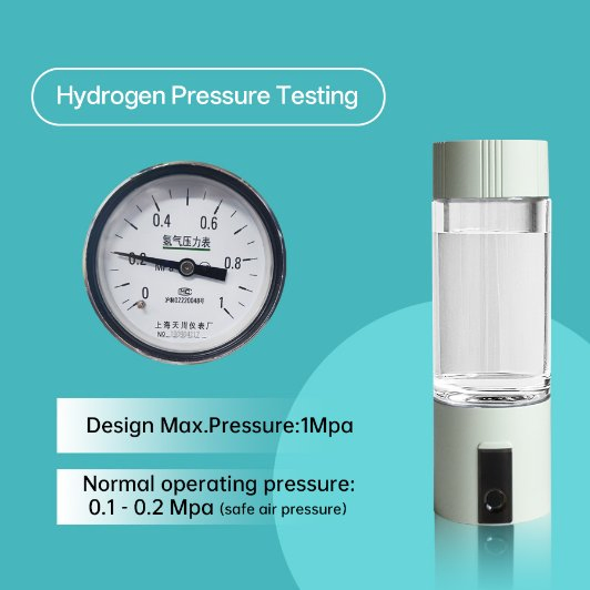 Cahmtf Spe/Pem 5000ppb 6-Layer Platinum Coating Hydrogen Water Bottle: Food-Grade Materials with LFGB Certification