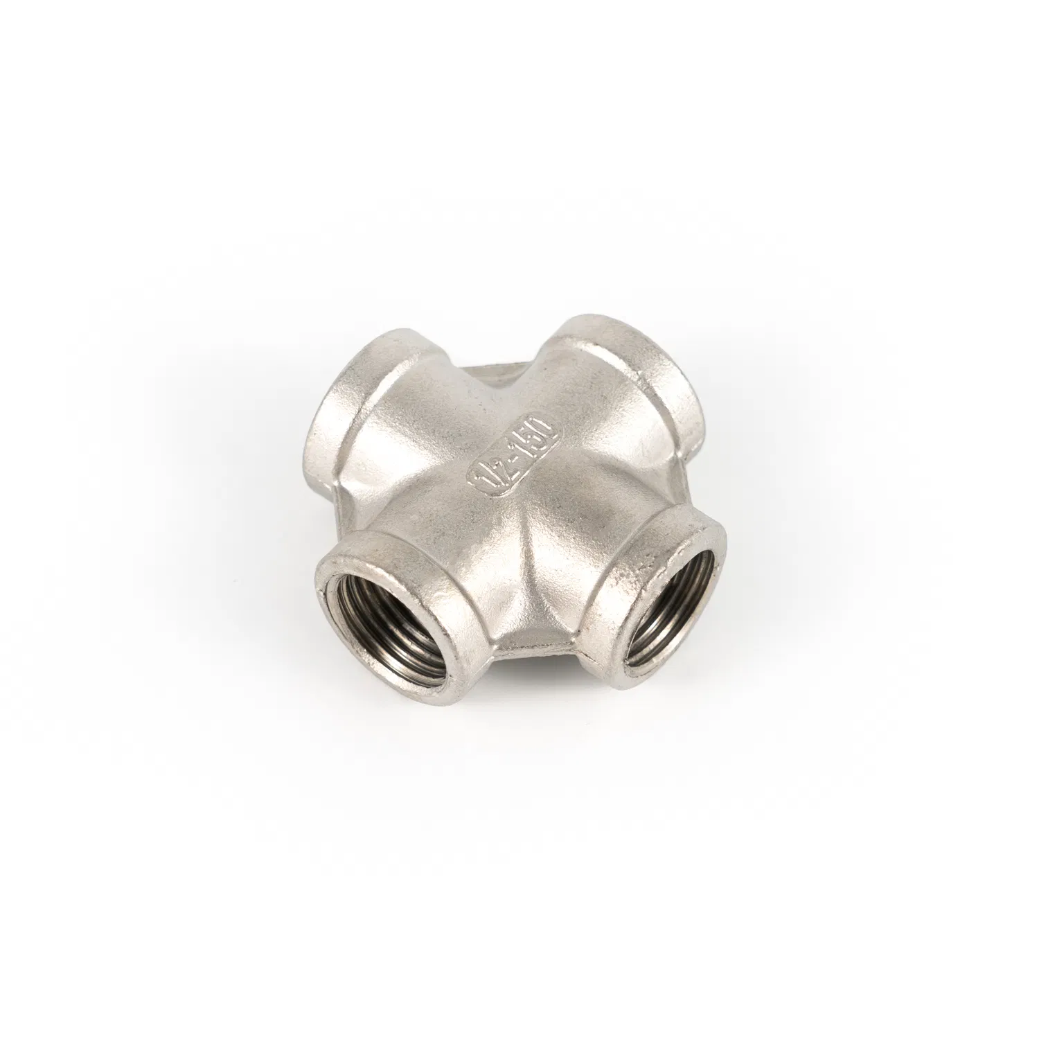 SS304 Stainless Steel Cross, Female Connection, Casting Texture, Durable