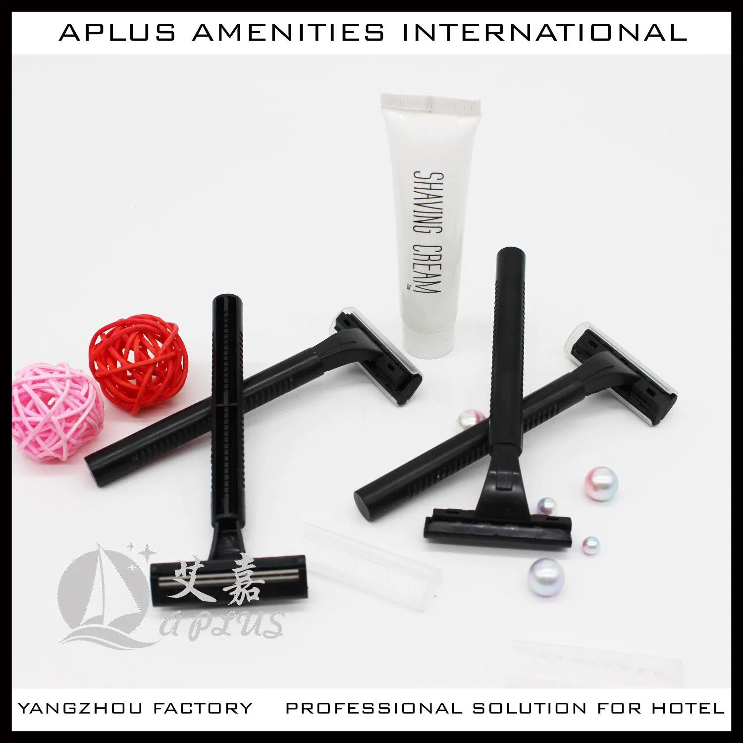 Aplus Black Hotel Razor with Two Blades 06