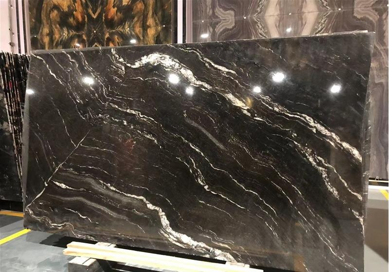 Brazil Cosmic Black Exotic Granite Slabs for Kitchen Wall Tile