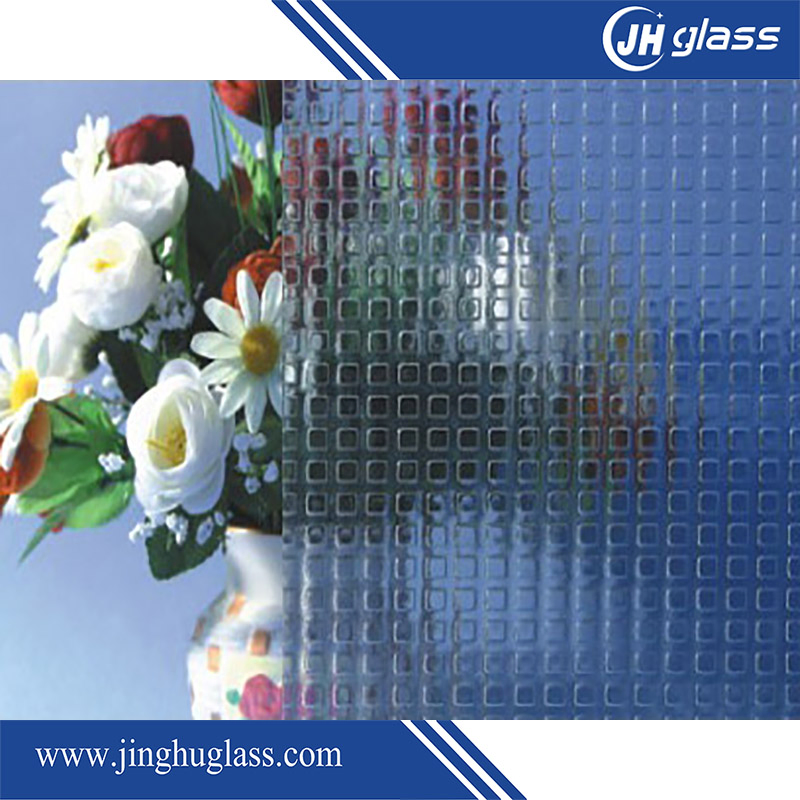 Jinghu 2mm 3mm 4mm 5mm 6mm Clear Pattern Glass Figure Rolled Glass