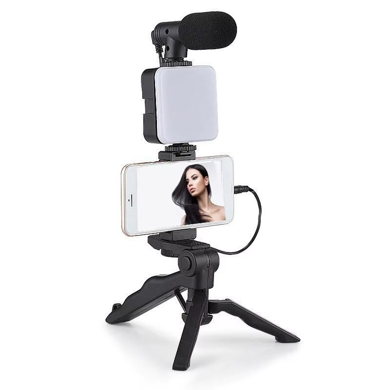 Selfie Stick Stand Microphone Lighting Tripod Phone Handheld Bracket Remote Video Shooting Camera Light Ay49 Vlogging Kit