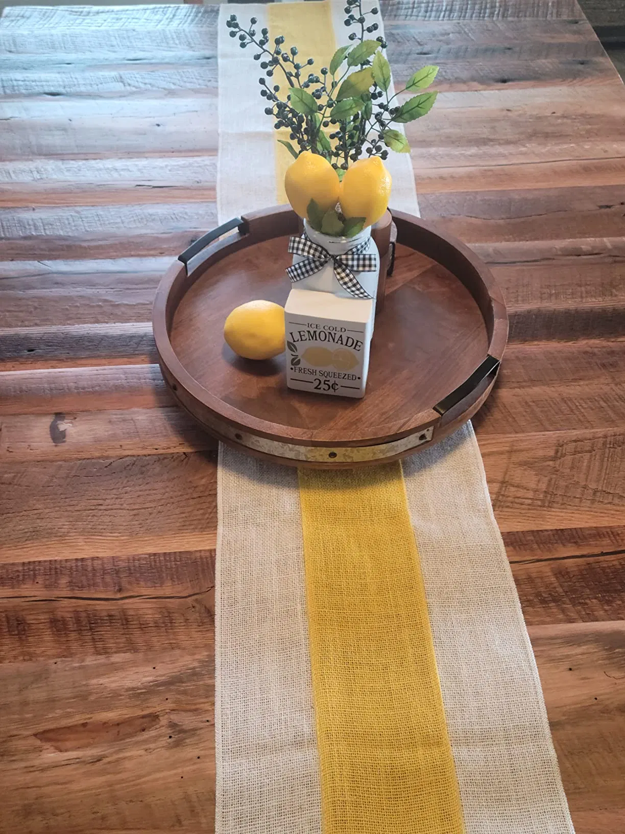 Colored Finished Edge Home Decor Jute Table Runner
