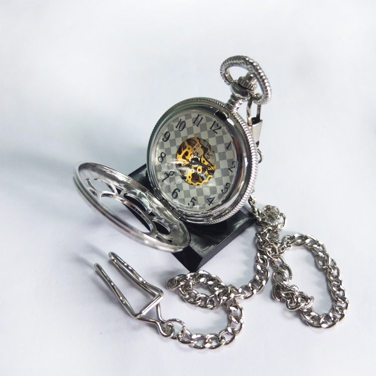 China Watches Hollow Skeleton Mechanical Pocket Watches with Chain