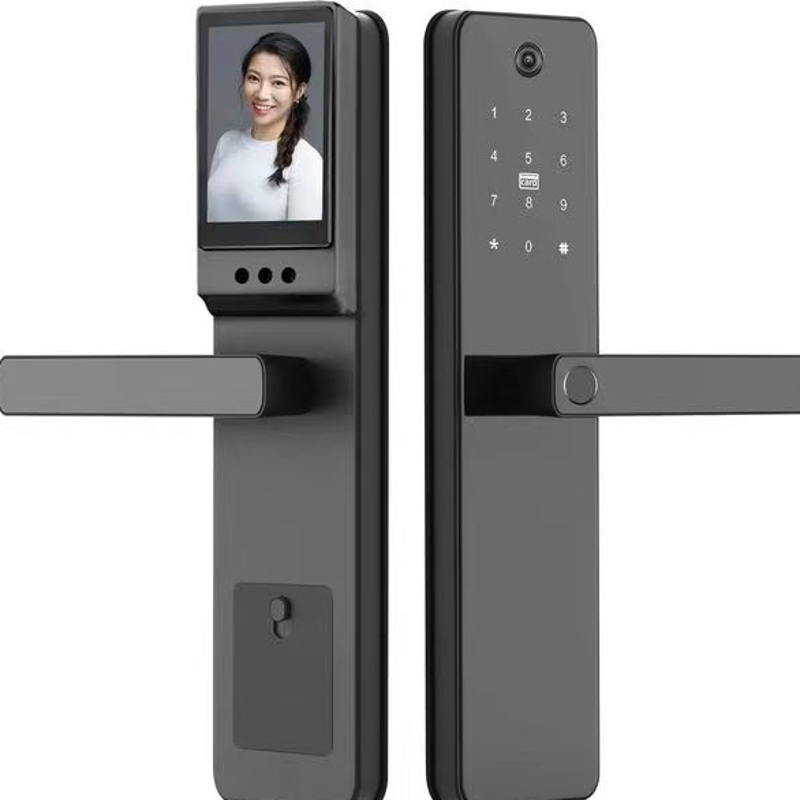 Bedroom Smart Door Lock Ttlock Tuya APP Password Card Fingerprint Smart Handle Lock