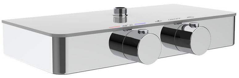 Sanitary Bathroom Bar Shower Water Tap Thermostatic Shower Mixer Sliding Rail with Shelf, Sliding Bar, Hand Shower