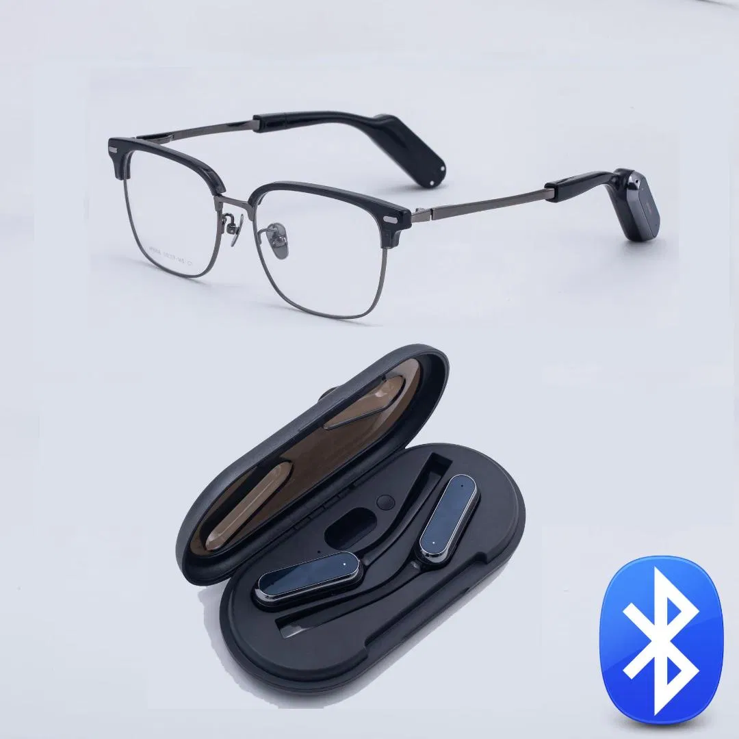 Charging Case Eyeglasses - Detachable Temples Bluetooth Music Glasses - Smart Technology Eyewear Factory