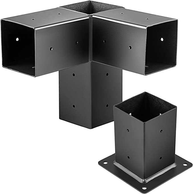 Custom Metal Pergola Brackets for Supports Porch Railing Post Holders