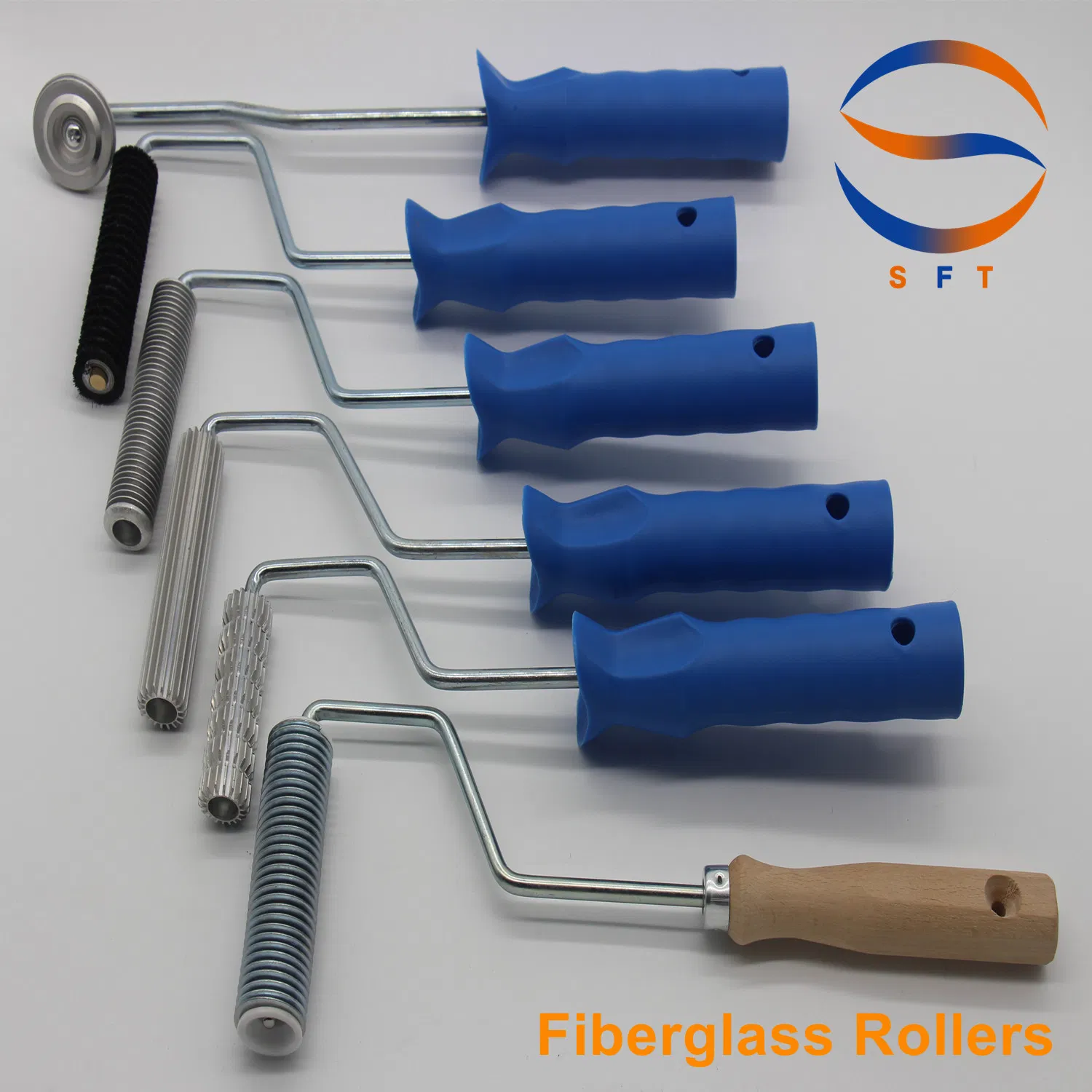 1′ ′ Steel Flexible Spring Rollers Paint Rollers for FRP Laminating