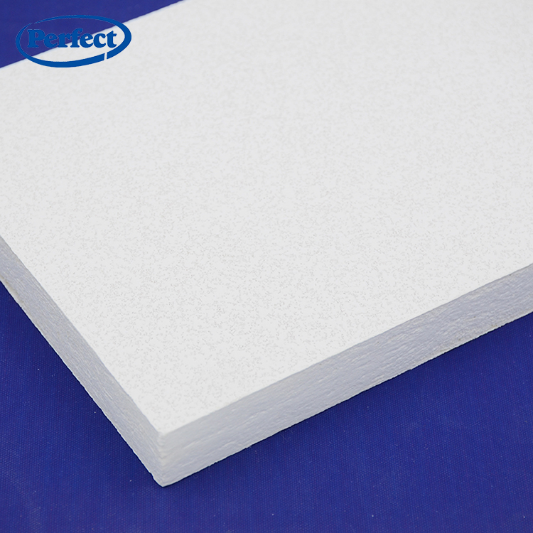 Acoustic Mineral Fiber Suspended Ceiling Board for Decorative Material