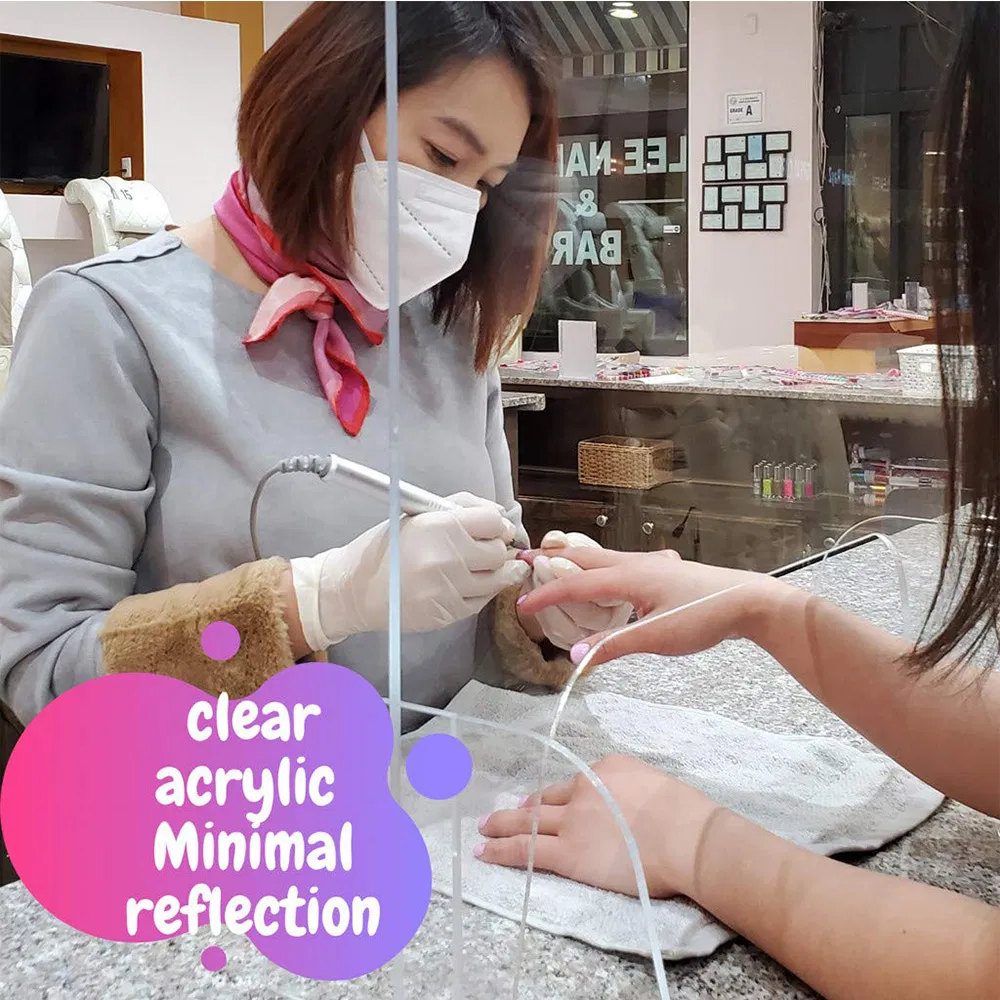 Adjustable Acrylic Protective Food Counter Top Sneeze Guard