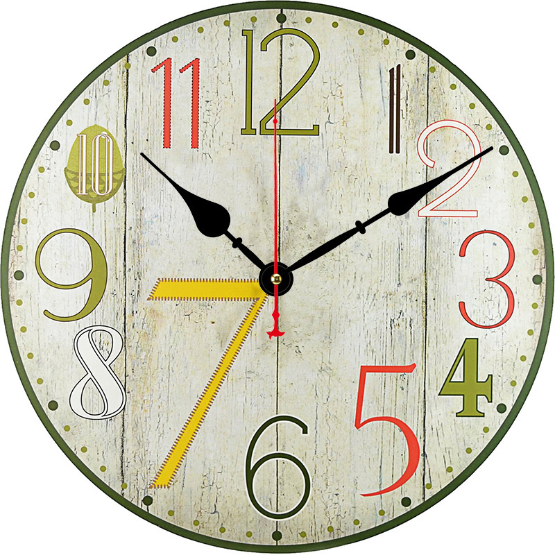 Dia 30/34/40/60cm MDF Large Promotional Gift Wood Wall Clock Silent Quartz Battery Operated Digital Alarm Clock for Kitchen/Living /Bed Room-Z15-084
