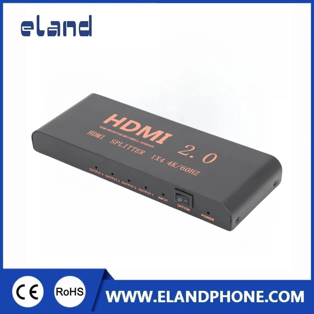 1X4 V2.0 HDMI Splitter 4K with 3.5mm Audio