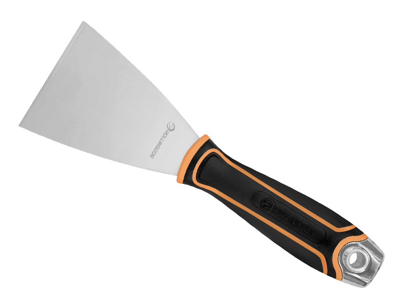 Rollingdog 3'' Putty Knife Flexible Stainless Steel Ergonomic Rubber Handle & Hammer Cap
