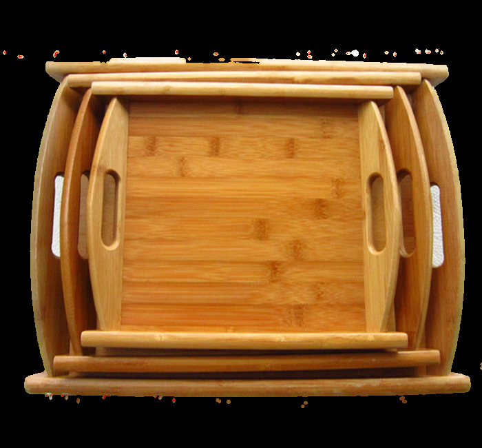 Tray for Wooden Plate & Bamboo Tray with Handles Kitchen