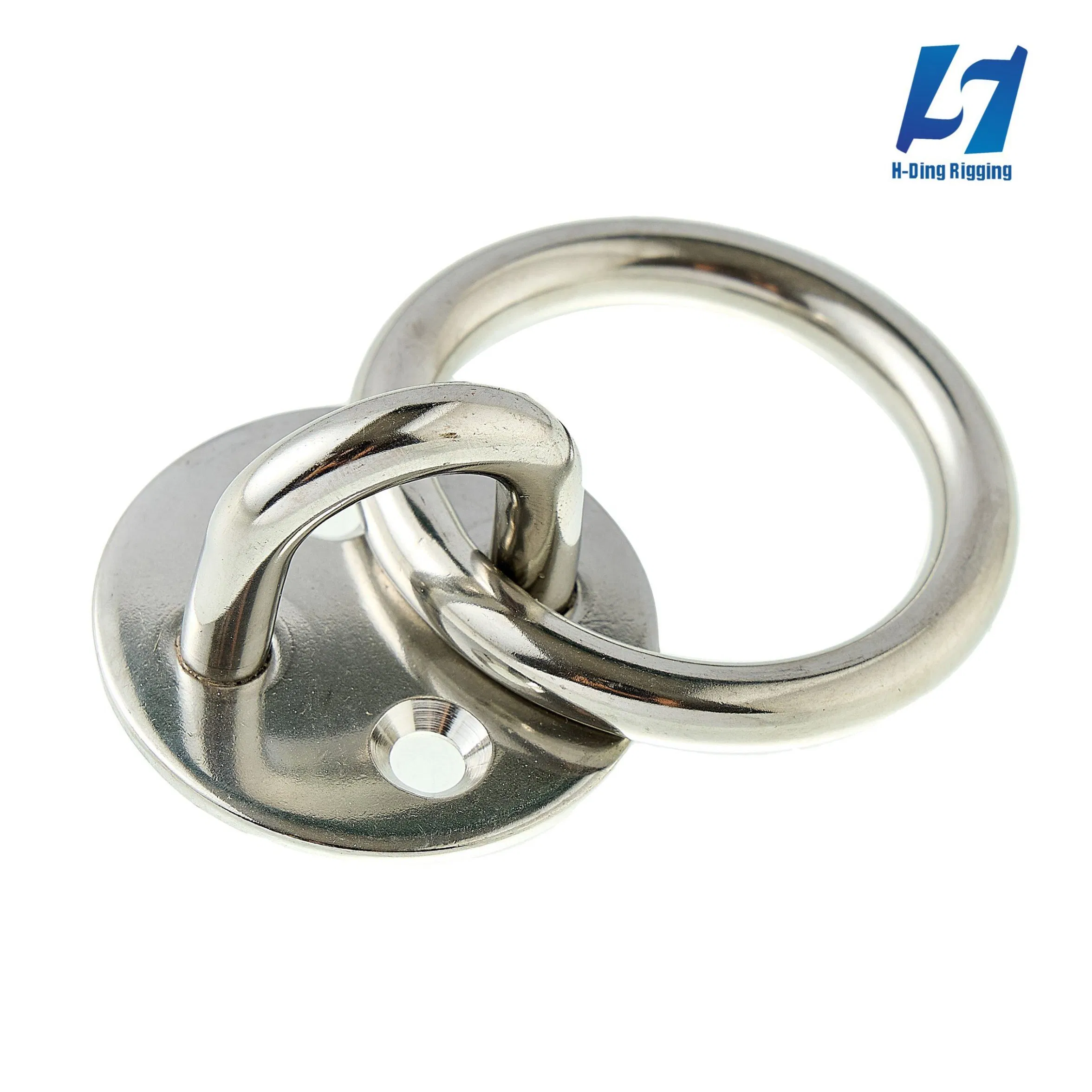 Marine Grade Stainless Steel Eye Plate 304 Wall Mounted Design with Corrosion Proof Feature for Port and Shipyard Rigging