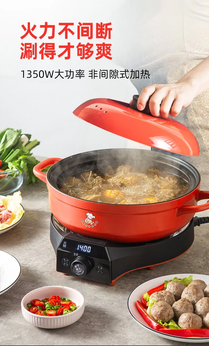 Kitchenware Electric Wok Large Capacity Hot Pot Mini Steamer Multi-Cooker Induction Cooker with Non-Stick Inner Pot Steam Tray Electric Cooker