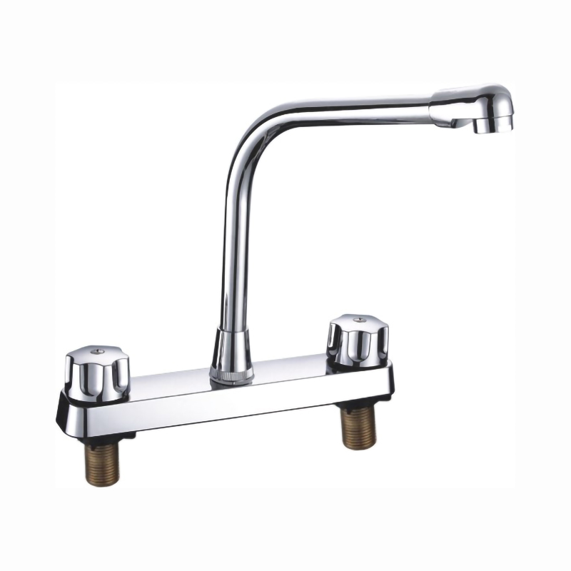 ABS Kitchen Plastic Faucet Mixer with Two Handle (JY-1026) with Chrome Finish
