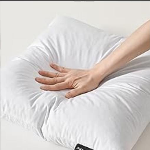 Deluxe Down Feather Pillow Inserts Breathable Feather with Soft Cotton Cover
