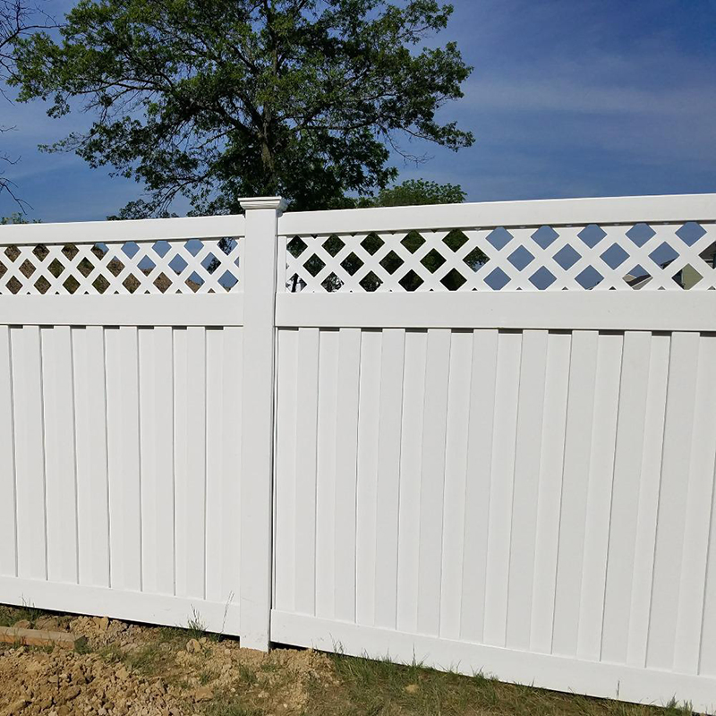 High safety PVC Semi Privacy Diamond Lattice Fence, Vinyl Privacy Diagonal Lattice Fence, Quality Plastic Lattice Fence