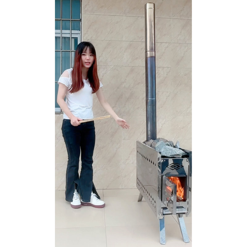 Indoor Wholesale Sauna Wood Burning Stove Solid Fuel Stove Wood Oven for Camping Outdoor Tent
