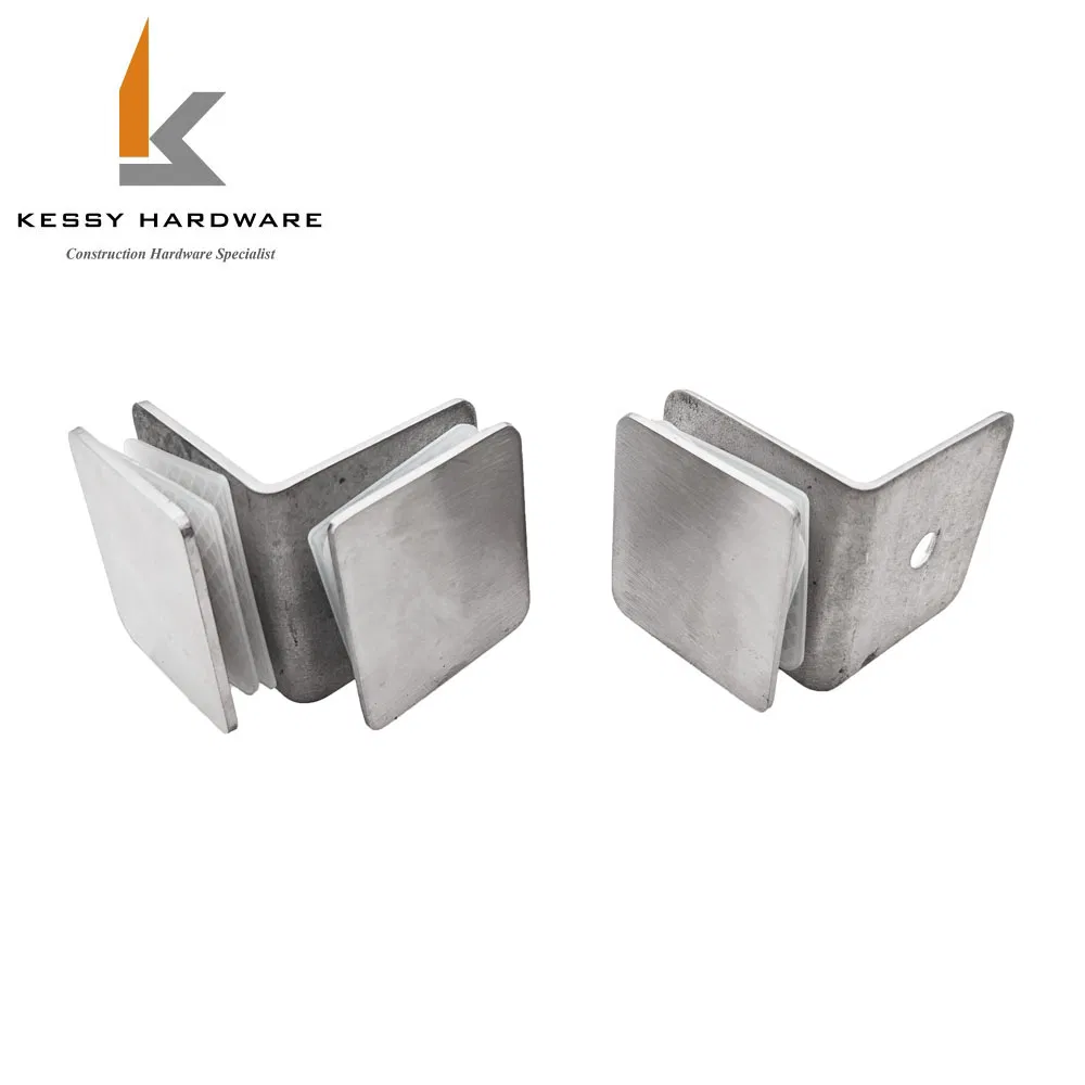 Stainless Steel Glass Shelf Clip for Shower Glass Door and Connector