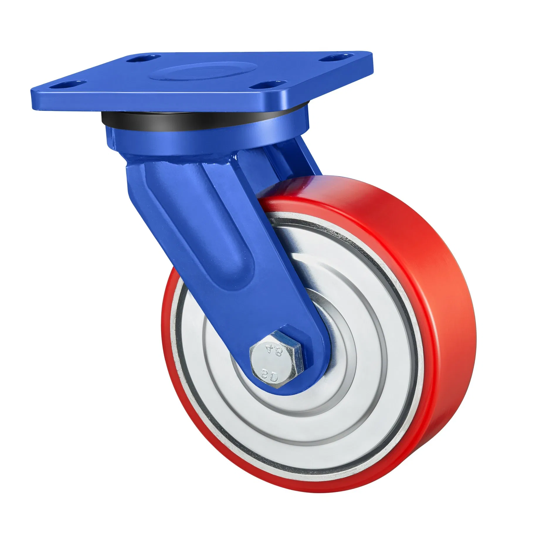 100/125/150/200mmheavy Duty Machinery Cast Iron PU Wheels Swivel Castor Trolley High Loading Wheel Caster