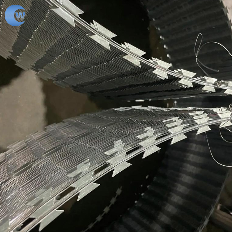 Galvanized PVC Stainless Steel Concertina Razor Blade Barbed Wire Bto-22 Bto-60 Cbt-65 Fencing Wire Price