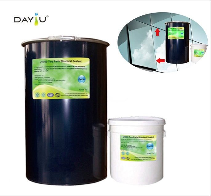 2 Part Tempered Glass Curtain Wall 200L Neutral Black Waterproof Structural Sealant Silicone