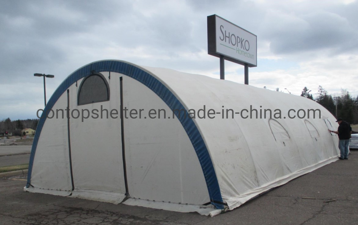 26m Storage Shelter Hot Galvanized Steel Frame Suihe Storage Shelter 20X40FT Container Shelter