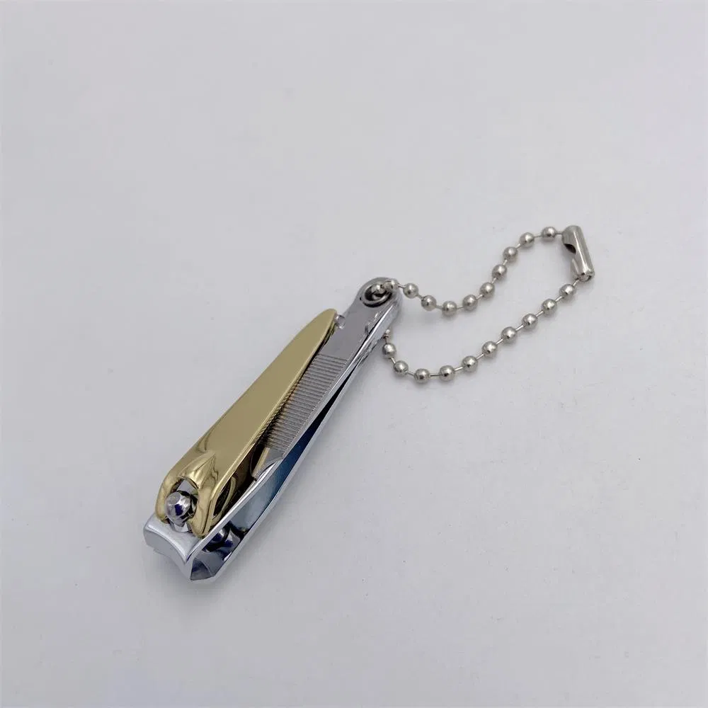 Mini Finger Nail Clipper with Electrophoretic Handle and Chain for Brazil Market