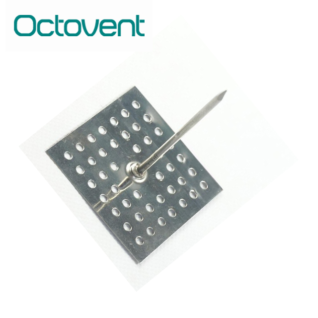Perforated Base Insulation Pin Self Stick Pin to Stick Plastic for HVAC System